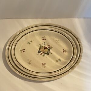 Royal Doulton Lambethware Cornwall oval serving platters.